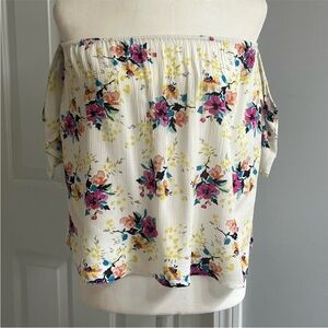 Rip Curl Floral Off-Shoulder Blouse Size M